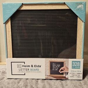 NIB Heim and Elda Letter board